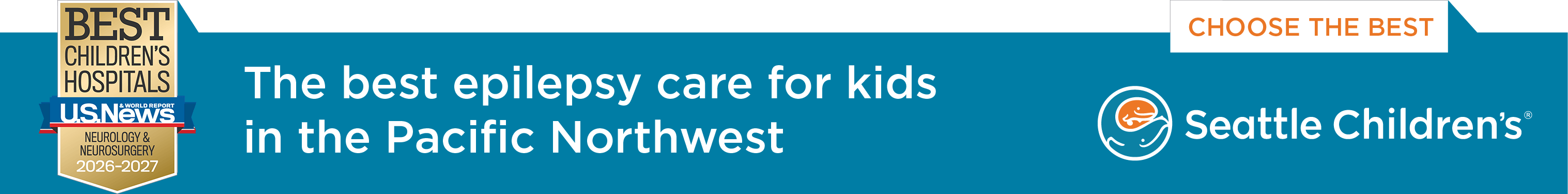 Text reads: The epilepsy care for kids in the Pacific Northwest