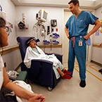 James Weatherwax and Dr. Richard Hopper Dr. Richard Hopper and patient