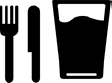 Silverware and cup icon