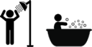 Shower and bath icon