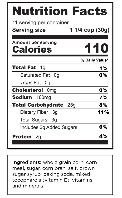Nutrition label