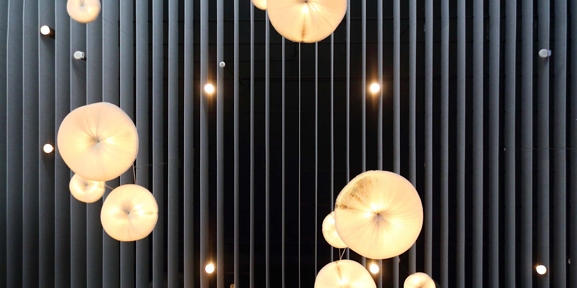 Lights against a black backdrop