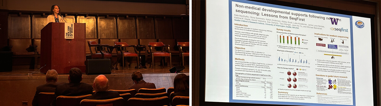 Dr. MacDuffie giving a presentation