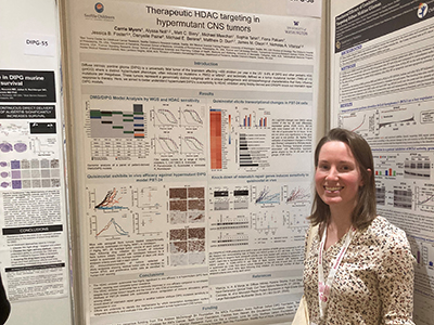 Carrie Myers poster presentation at the biennial International Society of Neuro-Oncology (ISPNO) Symposium in Hamburg, Germany.