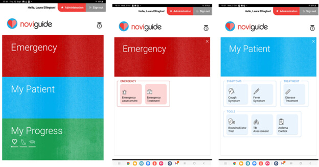 Screen shot of online tool