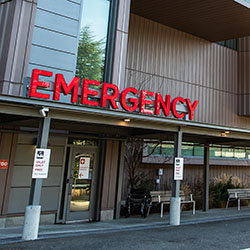 External view of Seattle Children’s Emergency Department located at Sand Point Way.