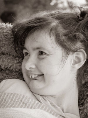 Close up of a young girl